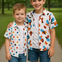 SHREE VANKIYA HANUMANJI FASHION Kids-Unisex Cotton Casual Shirts-picture-21