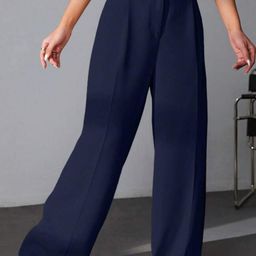 Next One Women Smart High-Rise Easy Wash Pleated Trousers-picture-33