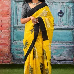 Craft Musium Floral Pure Cotton Saree-picture-15