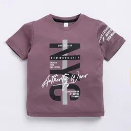 Ginie Boys Typography Printed Round Neck T-shirt-image-88