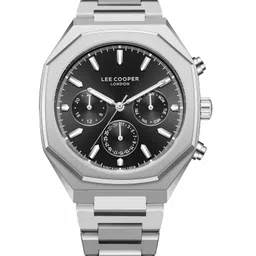Lee Cooper Men Brass Dial & Stainless Steel Bracelet Style Straps Analogue Multi Function Watch LC08045.350-image-7