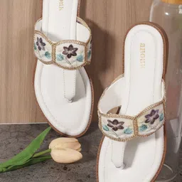 Anouk Women Embellished Open Toe Flats-image-5