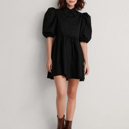 ChicFlick Women Puff Sleeve A-Line Mini Dress-image-48