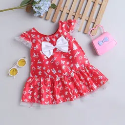 MANY FROCKS & Floral Print Net Drop-Waist Dress-picture-52