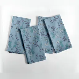 Vargottam 12 Piece Blue & White Printed Cotton Table Napkins-picture-13