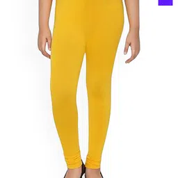 FRENCH KLEIDER Girls Pack Of 2 Mid-Rise Churidar-Length Leggings-picture-26