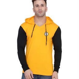 BEYOU FASHION Men Colourblocked Hooded Cotton Slim Fit T-shirt-image-57