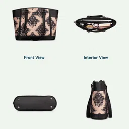 ZOUK Ethnic Motifs Printed Structured Tote Bag image 4