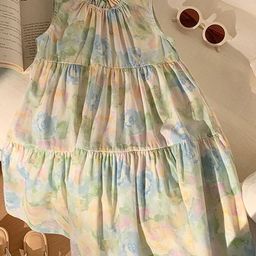 LULU & SKY Girls Floral Print Fit & Flare Midi Dress-image-35