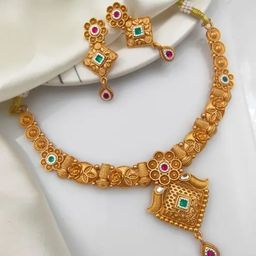 Anouk Gold-Plated Cubic Zirconia Stone Studded Jewellery Set-picture-21