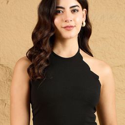 Berrylush Women Solid Halter Neck Top-image-63