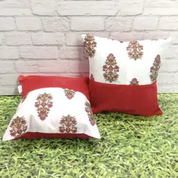 Pink Parrot Multicoloured Ethnic Motifs Square Cushion Covers-image-77