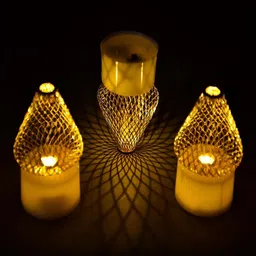 DeoDap Gold-Toned 12 pieces Tea Light Candle-12