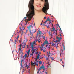BAESD Floral Printed V-Neck Tie-Up Shrug-picture-26
