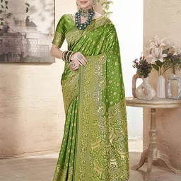 Dori Ethnic Motifs Woven Design Zari Banarasi Saree-picture-47