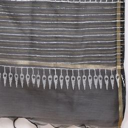 LOOM LEGACY Polka Dots Printed Chanderi Dupatta image 5