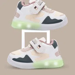 ELECANT Unisex Multicolor Color Block Velcro LED Lights Casual Shoes-picture-4