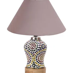 Aura Grey Glass Traditional Abstract Shaped Table Lamp-picture-26