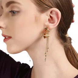 LULU & SKY Tasselled Contemporary Shaped Drop Earrings-picture-15