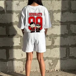 TheBTclub Unisex Oversized Printed T-Shirt With Shorts Co-Ords-image-20