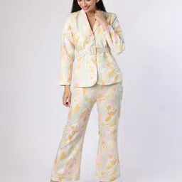 BLANC9 Printed Coat With Trousers Co-Ords-picture-1