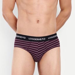 LOGGERHEAD Striped Mid Rise Brief - LHYB011-Wine-Wine-picture-37