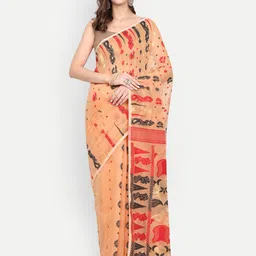 BENGAL HANDLOOM Woven Design Jamdani Saree-picture-37