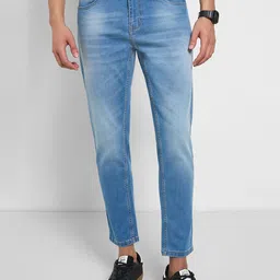 SF JEANS by Pantaloons Men Slim Fit Mid-Rise Clean Look Heavy Fade Non Stretchable Jeans-image-80