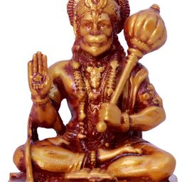 Aura Gold-Toned Hanuman Religious Idol Showpiece-image-72