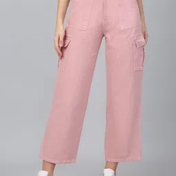 Cantabil Women Loose Fit Cropped Cargos Trousers-picture-35