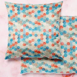 ArtzFolio Multicoloured Set of 2 Velvet Square Cushion Covers-1