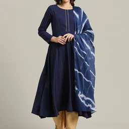 Anouk Rustic Women Yoke Design Gotta Patti Crepe Anarkali Kurta-image-10
