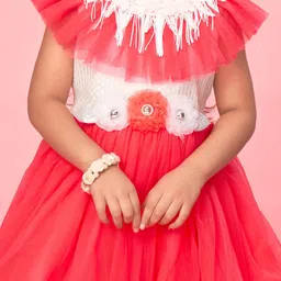 BAESD Flutter Sleeve Net Fit & Flare Dress image 2