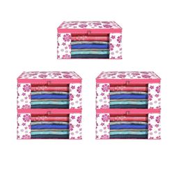 AMAK INC Pink Fabric Multi-Utility Wardrobe Organisers-picture-46