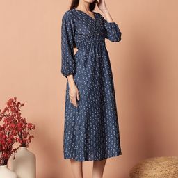 Raiyani Fashion Women Print Fit & Flare Dress-image-86