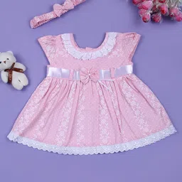 V-Mart Girls Cotton Printed Fit & Flare Dress-picture-46