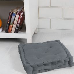 Dolce Casa Grey Velvet Square Chair Pad-image-68