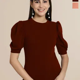 Tromko Puff Sleeve Top-image-61