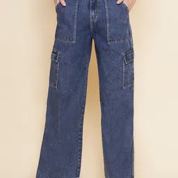 PUELLA Women High-Rise Cargos Style Jeans-image-32