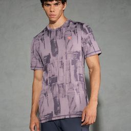 Technosport Men DOUBLE COOL Antimicrobial Slim Fit Abstract Printed Sports T-shirt-image-59