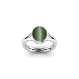 Todani Jems Silver Plated Cat's Eye Lehsuniya Gemstone Adjustable Ring-picture-35