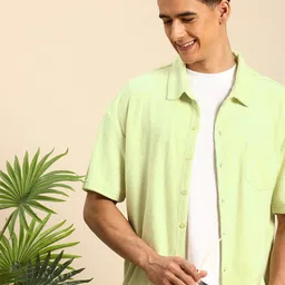 Mast & Harbour Men Spread Collar Premium Opaque Casual Shirt-image-26