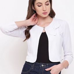 Moda Rapido Textured Bow Crop Shrug-40