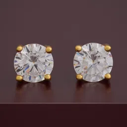 Kushal's Fashion Jewellery 92.5 Sterling Silver Gold-Plated Party Studs Earrings-10