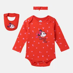Nauti Nati Infant Girls Cotton Minnie Mouse Printed Clothing Gift Set Of 3 Items-image-51