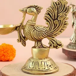 The Spiritual Living YellowPeacock Oil Lamp Diya-image-32