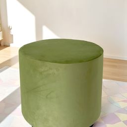 Ikiriya Green Wooden Round Ottomans-image-93