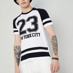 Fame Forever by Lifestyle Men Varsity Printed Round Neck Cotton Tshirt-image-81