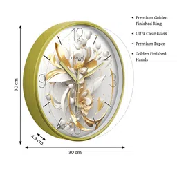RANDOM Black & White Printed Traditional Round Shaped Wall Clock image 5