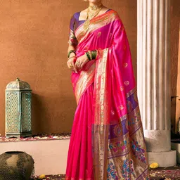 KALINI Ombre Silk Blend Banarasi Saree-picture-4